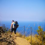 backpacker, escursioni, cielo, liguria, mare, orizzonte, quechua, escursionista, trekking
