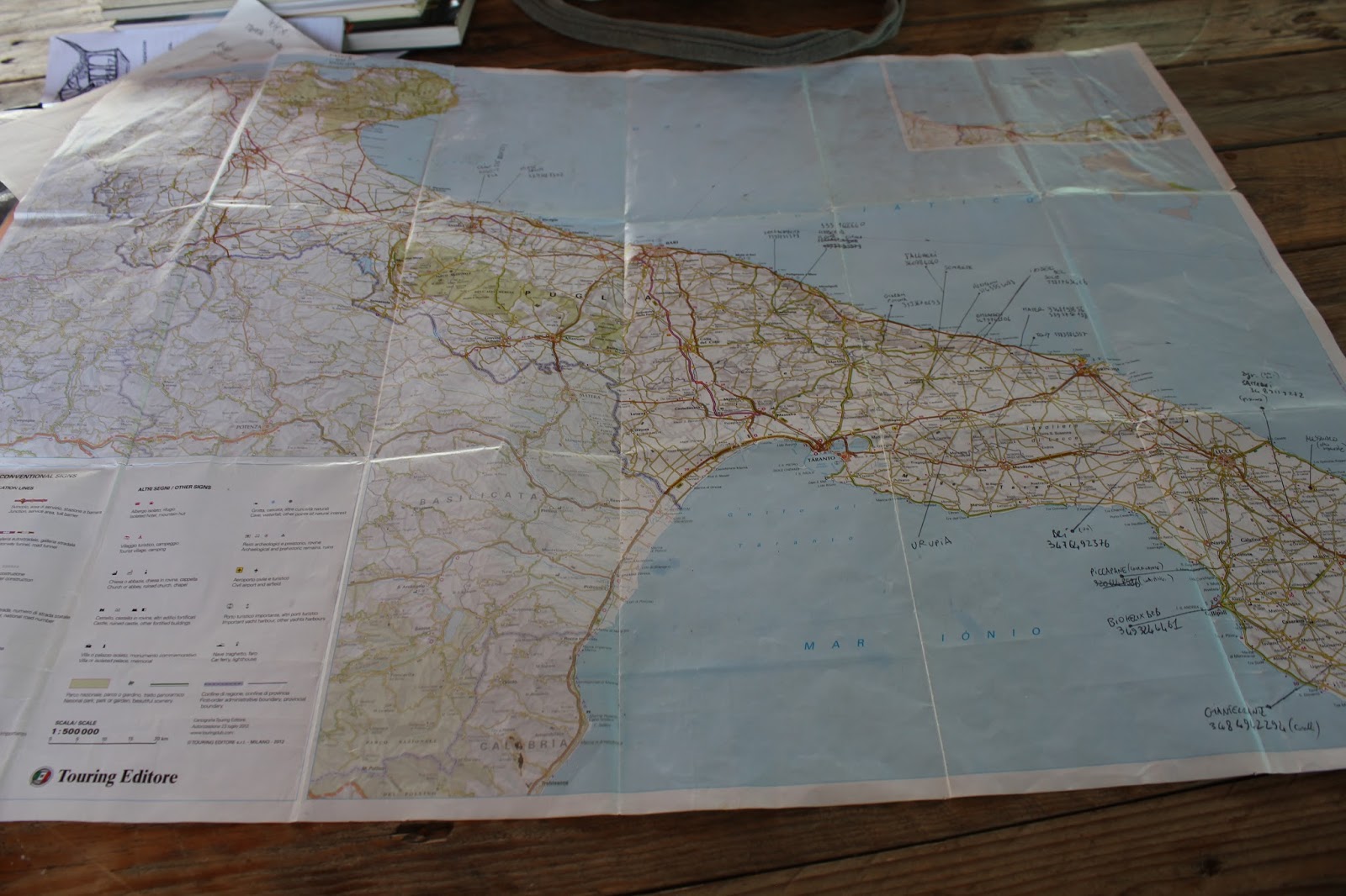 La cartina della Puglia