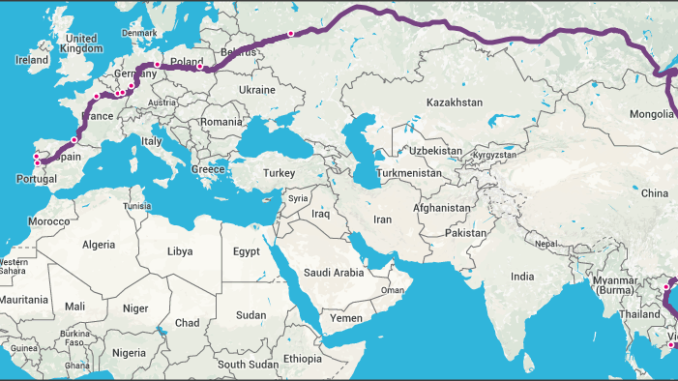 Il viaggio in treno più lungo del mondo: Mappa