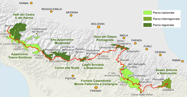 Mappa GEA Grande Escursione Appenninica