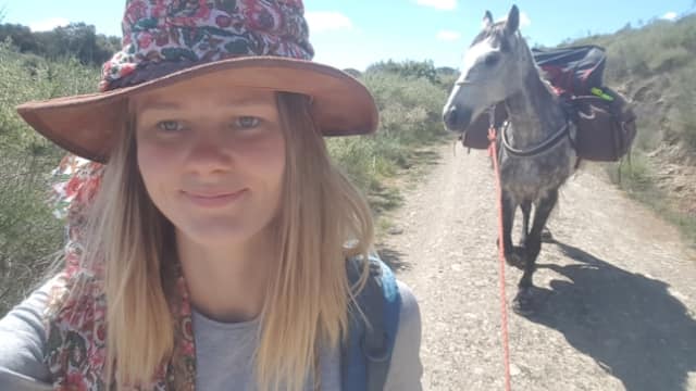 currito and grace, horse trip, horse trip in Spain, travelling with my horse, travelling with horses