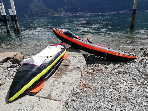 lago di Como in canoa