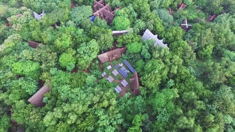 La comunità di Sadhana Forest in India, vista dall’alto
