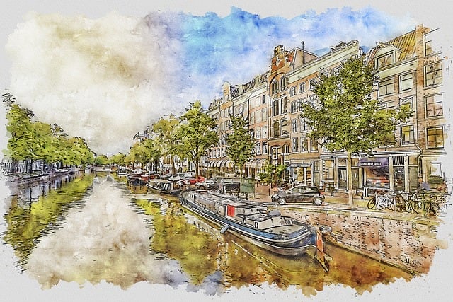 Amsterdam – Illustrazione di Brigitte Werner – via pixabay