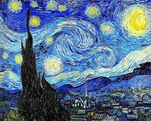 Van Gogh, Starry Night, notte stellata,