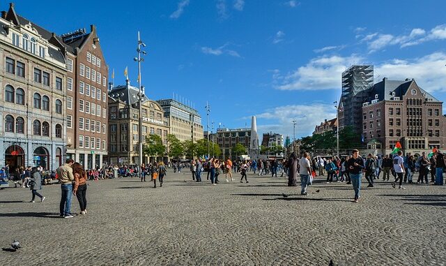 piazza, Dam, square, Amsterdam