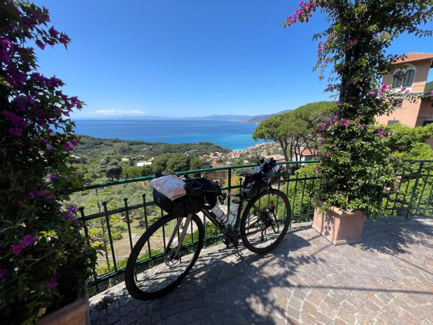 viaggio in bicicletta in Liguria, belvedere di Ruta, Camogli