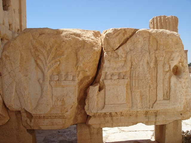 palmira, siria, damasco, archeologia, templi