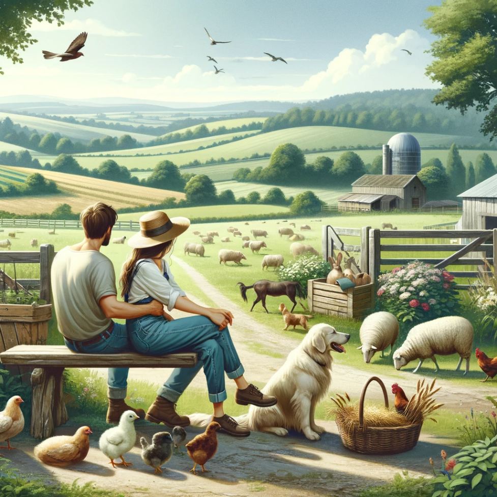 vivere in campagna, countryside, coppia, mollo tutto, galline 