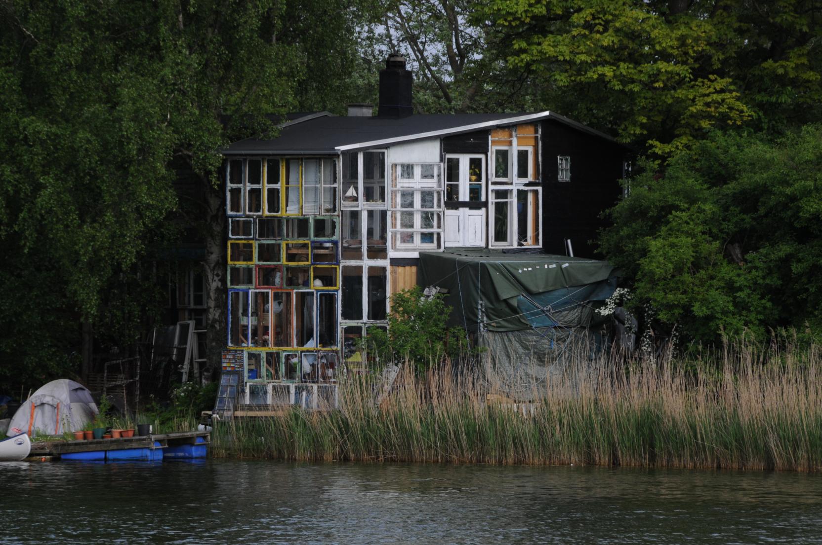 Christiania, architettura, fiume, mare, casa, finestra, bioedilizia