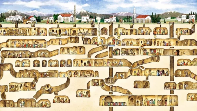 Cappadocia, Turchia, meraviglie sotterranee, tunnel, Derinkuyu, Nevsehir, storia antica