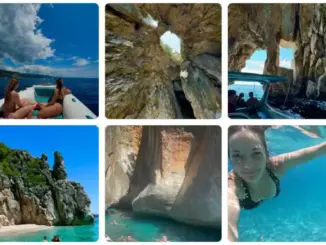 Escursioni in barca, grotte marine e baie turchesi vicino a Himara, sulla costa dell’Albania